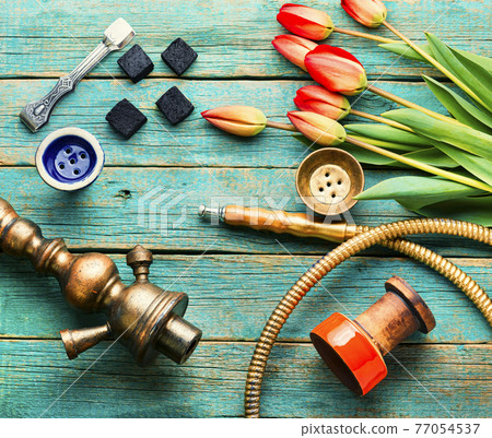 Oriental hookah with tulip flavor Oriental hookah with tulip flavor 77054537