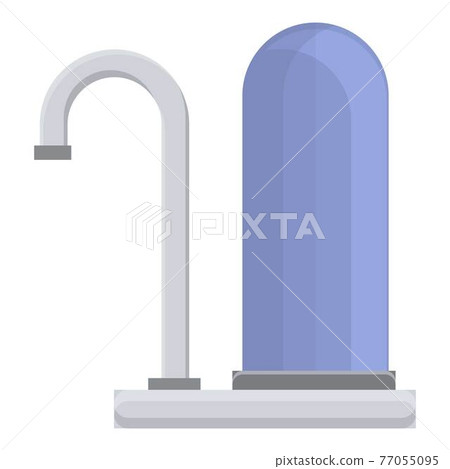 Water tap purification icon, cartoon style 77055095
