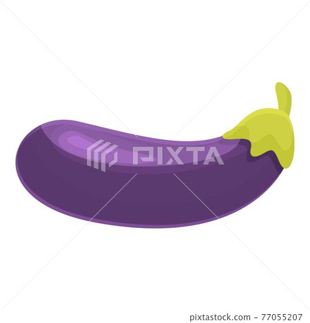 Nutrient eggplant icon, cartoon style Nutrient eggplant icon, cartoon style 77055207