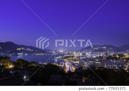Nagasaki night view from Sky Road Nagasaki night view from Sky Road 77055371