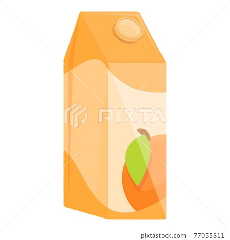 Juice pack icon, cartoon style 77055811