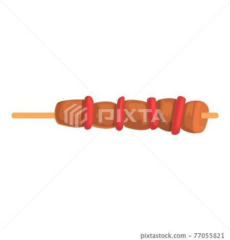 Bbq stick icon, cartoon style 77055821