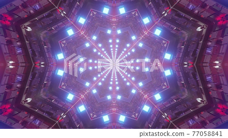 3d illustration of 4K UHD star shaped tunnel 3d illustration of 4K UHD star shaped tunnel 77058841