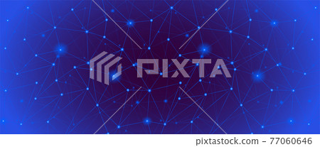 Blue polygonal network grid cover in abstract style. Modern Technology line background, wallpaper. Triangle low poly concept design. Digital data vector structure. Science, tech backdrop. Blue polygonal network grid cover in abstract style. Modern Technology line background, wallpaper. Triangle low poly concept design. Digital data vector structure. Science, tech backdrop. 77060646