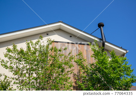 House with a chimney House with a chimney 77064335