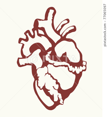 Heart. Vector drawing icon sign Heart. Vector drawing icon sign 77065097