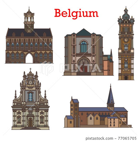 Belgium architecture, churches of Mons, Louvain 77065705