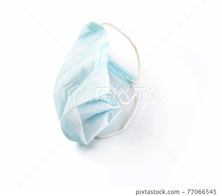 Used blue medical surgical mask, Used blue medical surgical mask, 77066545
