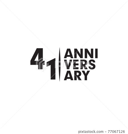 41st year anniversary logo design template 41st year anniversary logo design template 77067126