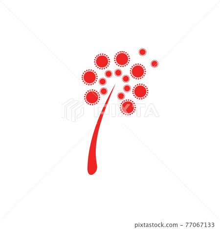 Dandelion flower logo design template 77067133