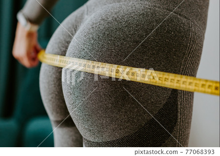 Woman Holding Measuring Tape Around Waist Stock Photo - Image of fitness,  isolated: 24331200