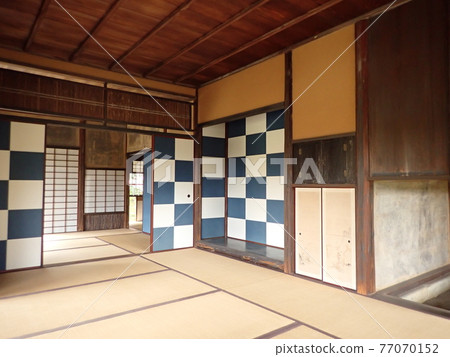 Katsura Imperial Villa Shokintei Checkered sliding doors Blue and white sliding doors Traditional Japanese pattern Katsura, Nishikyo-ku, Kyoto Katsura Imperial Villa Shokintei Checkered sliding doors Blue and white sliding doors Traditional Japanese pattern Katsura, Nishikyo-ku, Kyoto 77070152