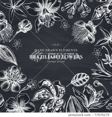 Floral design with chalk laelia, feijoa flowers, glory bush, papilio torquatus, cinchona, cattleya Floral design with chalk laelia, feijoa flowers, glory bush, papilio torquatus, cinchona, cattleya 77070279
