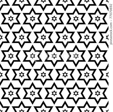 Abstract seamless geometric stars pattern and texture. 77070692