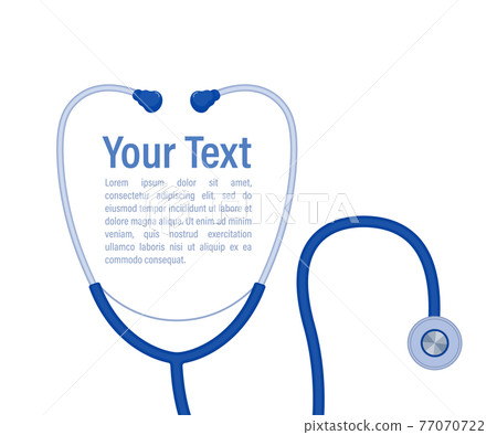 Stethoscope Medical, Stethoscope Equipment, Medicine Equipment on Blue background. Symbol for your web site design. Vector illustration. Stethoscope Medical, Stethoscope Equipment, Medicine Equipment on Blue background. Symbol for your web site design. Vector illustration. 77070722