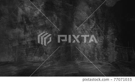 Old black background. Grunge texture. Dark wallpaper. Blackboard Chalkboard Concrete 77071033