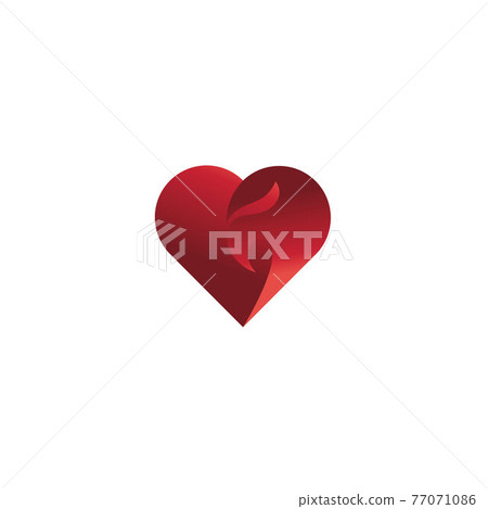 Eagle head with heart shape logo design. Eagle love logo template Eagle head with heart shape logo design. Eagle love logo template 77071086