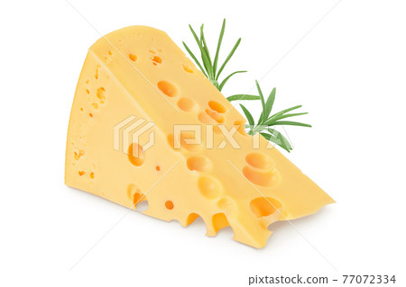 piece of cheese isolated on white background with clipping path and full depth of field piece of cheese isolated on white background with clipping path and full depth of field 77072334