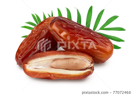 Dates isolated on white background with clipping path and full depth of field. Dates isolated on white background with clipping path and full depth of field. 77072468