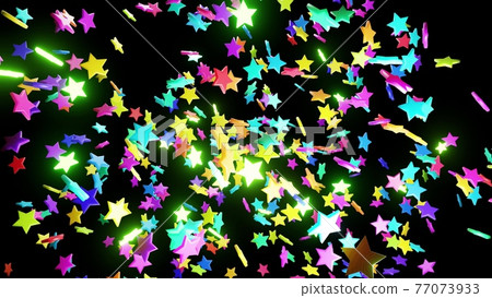 abstract festive background with cloud of light bulbs with star shape flashing neon lights. Multi-colored stars in the air. Amazing beautiful bg. 3d render abstract festive background with cloud of light bulbs with star shape flashing neon lights. Multi-colored stars in the air. Amazing beautiful bg. 3d render 77073933