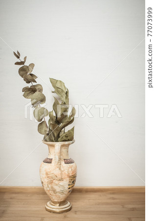 dried flowers in scandinavian interior  bedroom 77073999