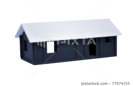 Object printed by 3d printer. White brown house. Object printed by 3d printer. White brown house. 77074155