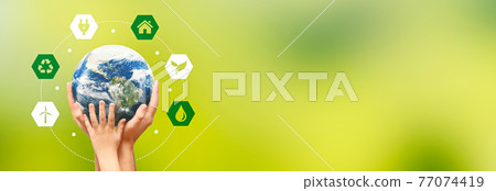 Earth globe in hands. Environmental protection Earth globe in hands. Environmental protection 77074419