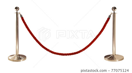 Silver racks with red restraining rope. 77075124