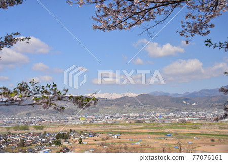 Spring countryside scenery Spring countryside scenery 77076161
