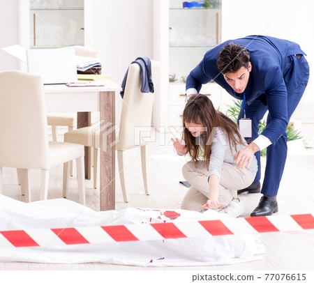 Victim wife at the scene on murder 77076615