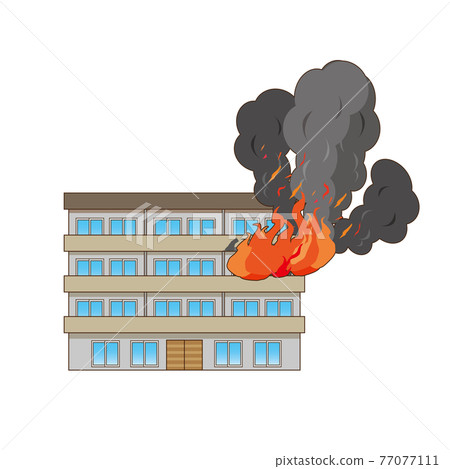 Image illustration of apartment fire 77077111