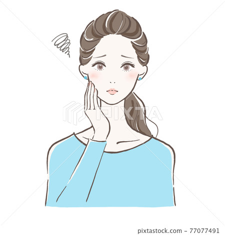 Adult female upset ponytail 77077491