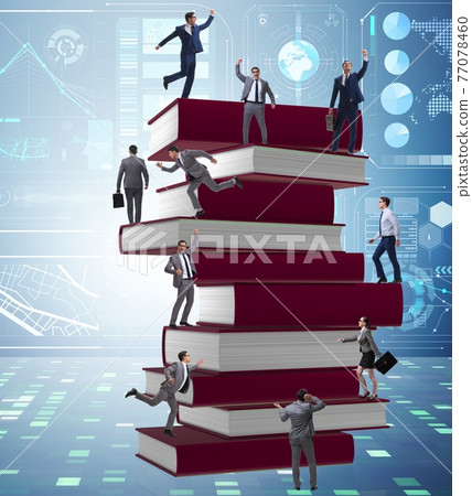 Education concept with books and people 77078460