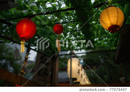 露天神社、大初天神燈籠和風鈴 77078487