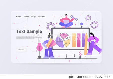 developers building financial computer application designers working together on user interface 77079048