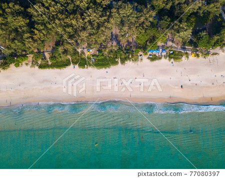 Aerial View of Naiharn beach Phuket Aerial View of Naiharn beach Phuket 77080397