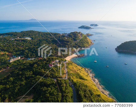 Aerial view of Windmill viewpoint in Phuket 77080399