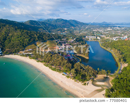 Aerial View of Naiharn beach Phuket Aerial View of Naiharn beach Phuket 77080401