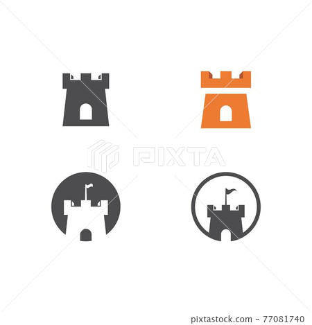 castle logo vector 77081740
