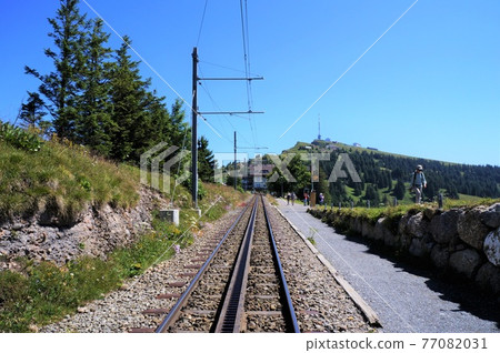Rigi hiking trails and mountaineering railroad tracks (Switzerland) 77082031