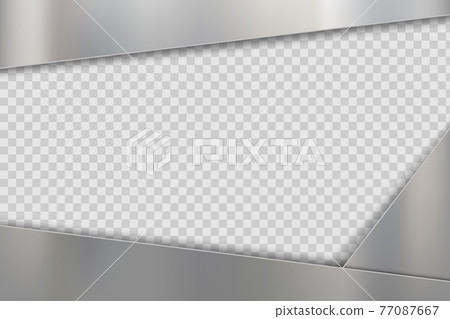 Steel abstract geometric frame on a transparent background. Steel abstract geometric frame on a transparent background. 77087667