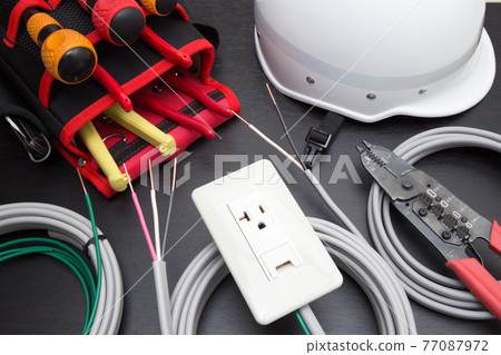 電力工作的圖像 電力工作的工具和材料 電力工作的圖像 電力工作的工具和材料 77087972