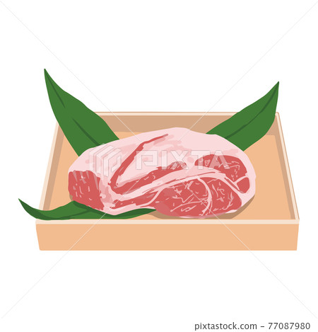 Illustration of beef shoulder loin 77087980