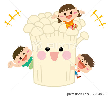 Mushrooms / enoki mushrooms and children Mushrooms / enoki mushrooms and children 77088608
