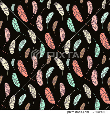 Feathers seamless pattern. Pattern with feathers. Feathers seamless pattern. Pattern with feathers. 77089012