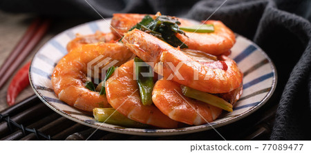 Shrimp fried shrimp taiwan cuisine food Pan-fried shrimp エビフライ 77089477
