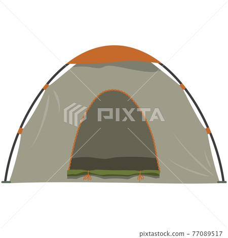 Camp tent vector illustration isolated on white Camp tent vector illustration isolated on white 77089517