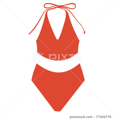 Female two-piece swimsuit. Underwear and bodice. 77089776