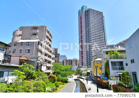 從小津橋（東京都江東區）看古芝水上樂園/深川井塔 [2021.4] 77090178