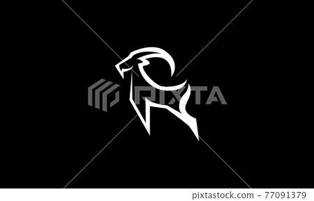modern shape mountain goat logo vector symbol icon design graphic illustration 77091379